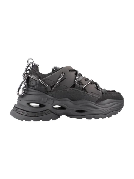 Pantofi Buffalo din dantelă negru