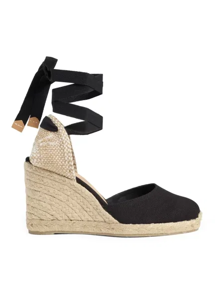 Espadryle Castaner na koturnie czarne