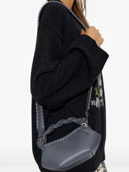 Geantă shopper Ganni gri