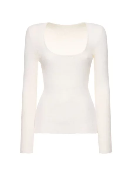 Pulover Jacquemus lung alb