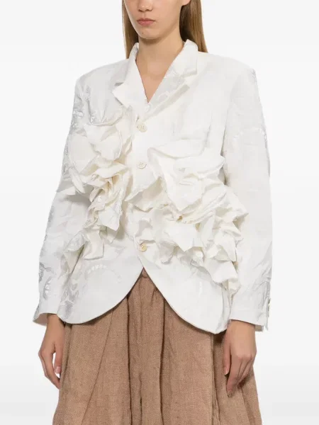 Sacou Comme Des Garçons cu volane alb