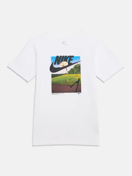 Nike Sportswear Marškinėliai ruda / žalia / juoda balta