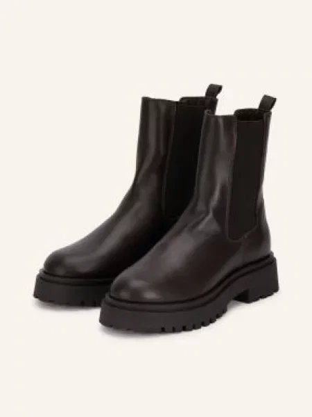 Mrs & Hugs Chelsea Boots tmavě hnědá