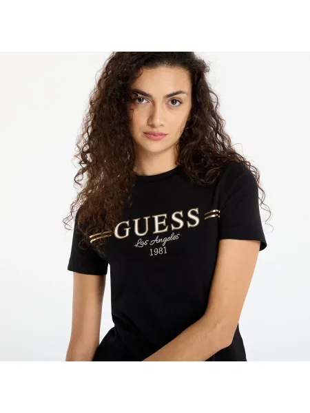 Тениска GUESS Bibia Ss T-Shirt Black XS черно