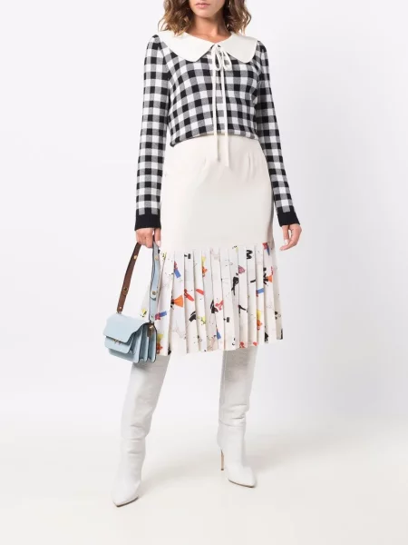 Plisované plisované sukně Chanel Pre-owned s potiskem