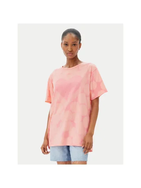 One Teaspoon Majica Love Sweat Relaxed Fit roza