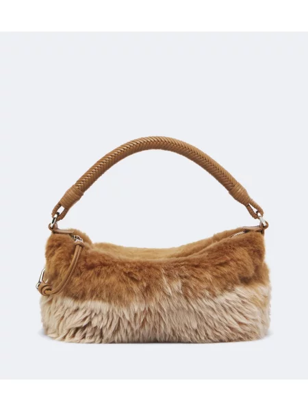 Top Loewe din piele de oaie maro