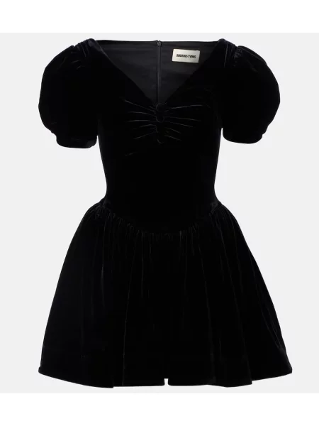 Rochie Shushu/tong de catifea negru