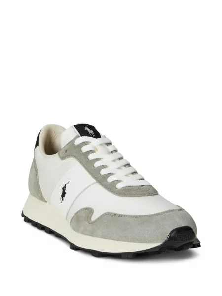 Briaunotas pusiau užtrauktukas zomšinės bokseriai Polo Ralph Lauren balta