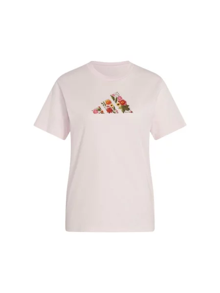 Kvetinové tričko Adidas biela