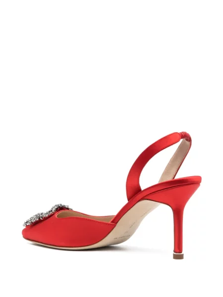 Kožne salonke Manolo Blahnik crvena