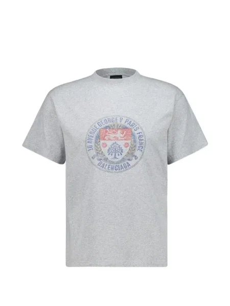 Tricou Balenciaga cu imagine gri