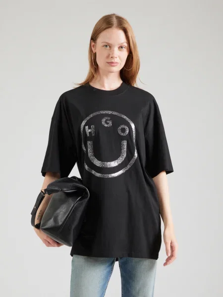 Hugo Blue Tricou | Oversize fit negru