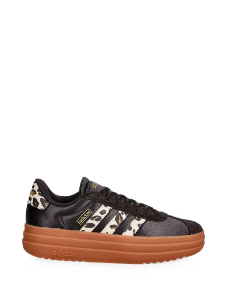 Ριγέ τρέξιμο μπουφάν Adidas με αυτόγραφο καφέ