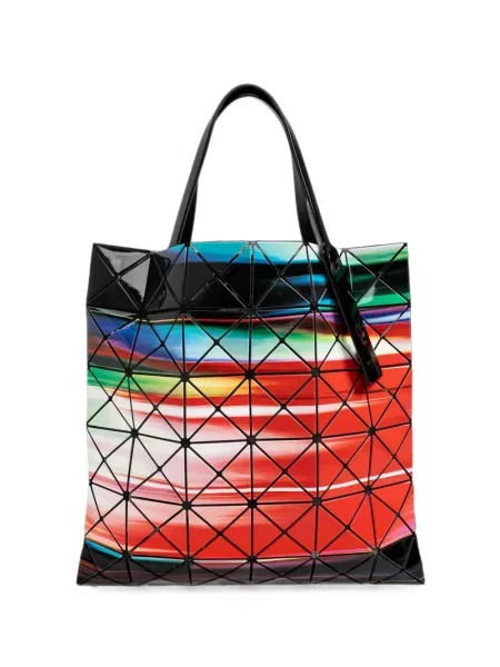 Geantă shopper Bao Bao Issey Miyake cu imprimeu geometric roșu