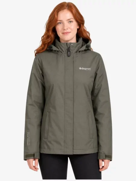 Deproc Zimní bunda Outdoorjacke LAVAL Damen Regenjacke Wanderjacke olivová