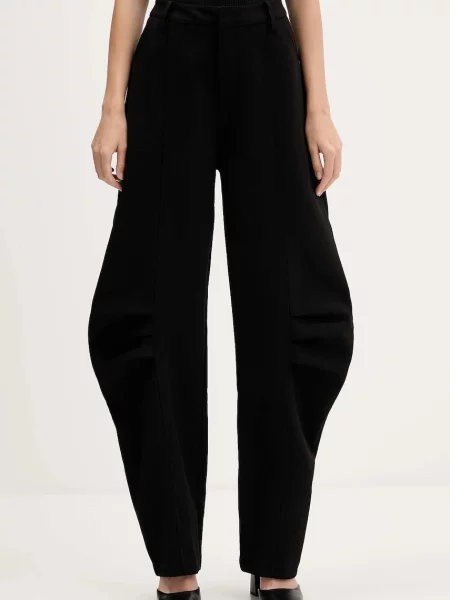 Rotate pantaloni lat high waist negru