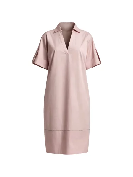 Rochie midi Peserico cu decolteu în V de costum roz