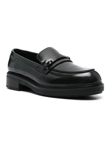 Loafersy Calvin Klein skórzane czarne