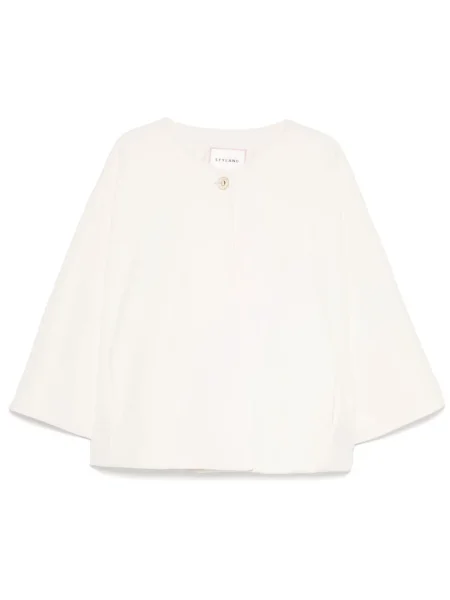 Geacă Styland din țesătură twill alb