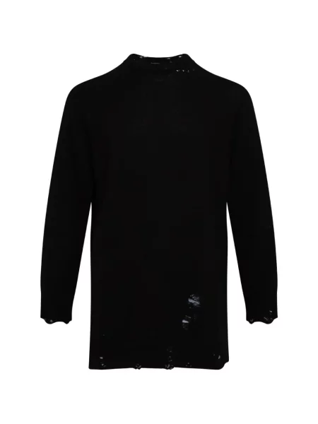 Pulover Yohji Yamamoto de lână zdrențuiți roșu