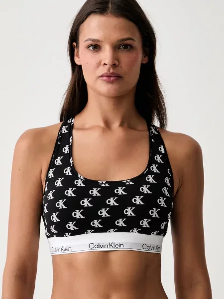 Calvin Klein Underwear podprsenka s bavlnou černá