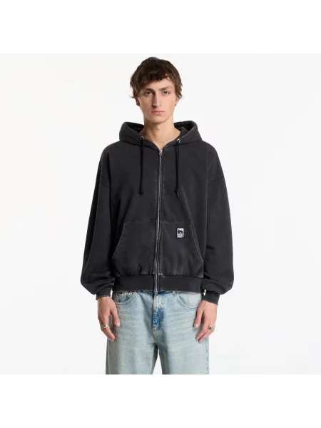 Hanorac cu glugă Obey Clothing cu glugă negru