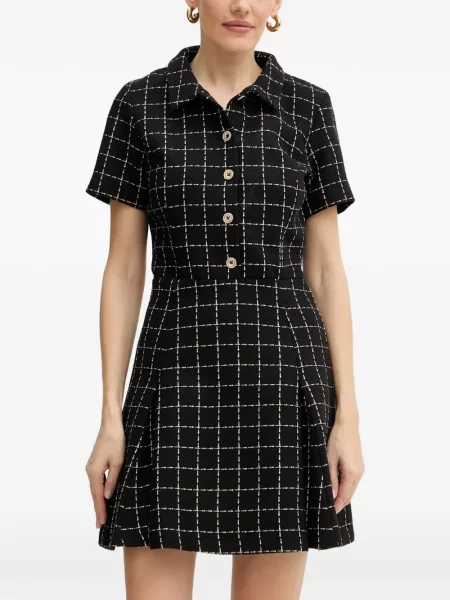 Rochie mini Morgan în carouri negru