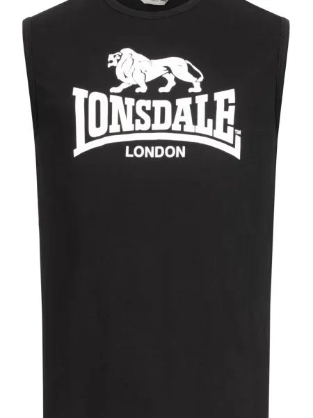 LONSDALE Tricou CLOPTON negru alb