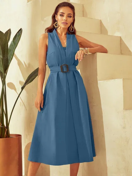 Лляні Сукні Dressa синій