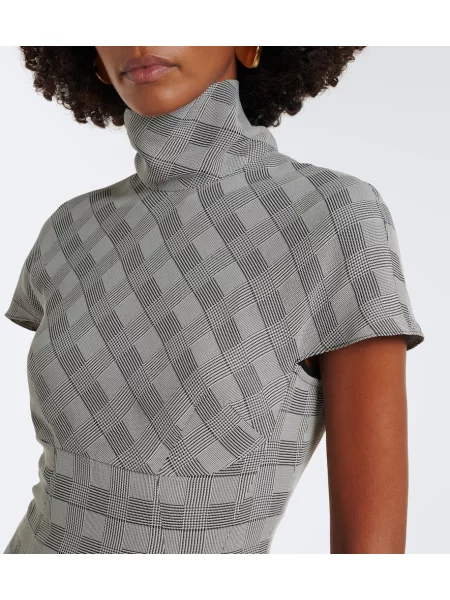 Rochie midi Emilia Wickstead în carouri gri