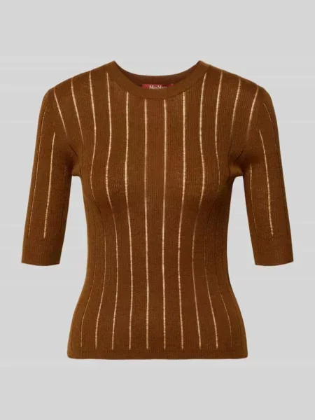 Sweter o kroju slim fit z mieszanki jedwabiu i wełny model RAGNO' Max Mara Studio