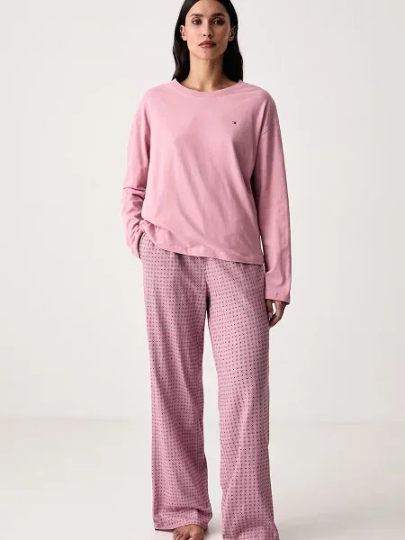 Tommy Hilfiger dvoudílné pyžamo růžové