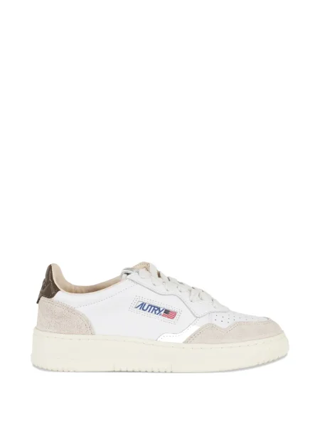 Sneakerși Autry din piele de căprioară alb