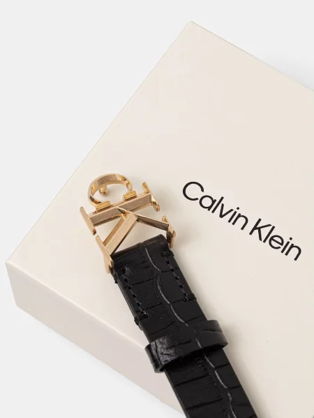 Bőr öv Calvin Klein fekete