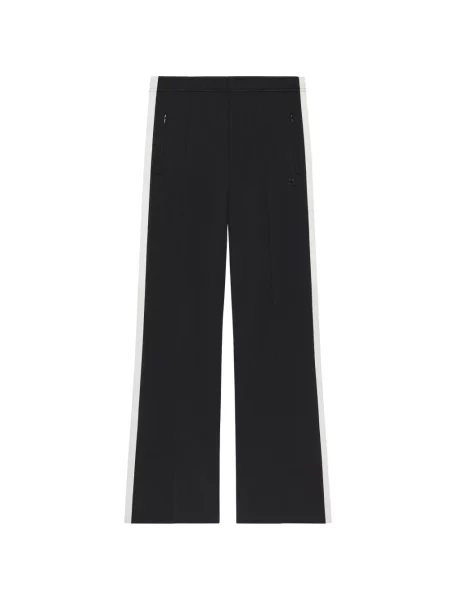 Pantaloni Courreges cu dungi alergare negru