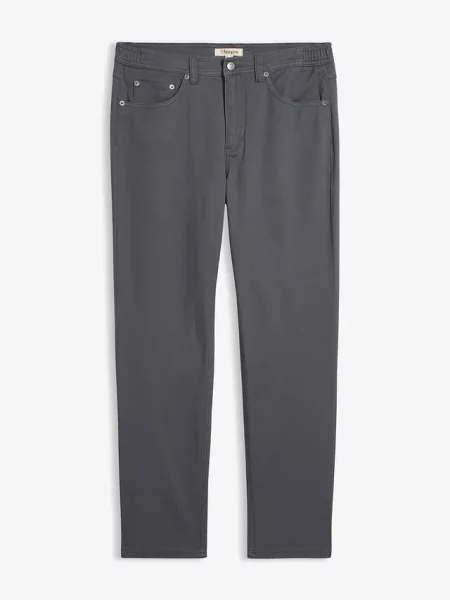 Spodnie ze stretchem o kroju classic fit z elastyczną gumką w talii prosta nogawka szare