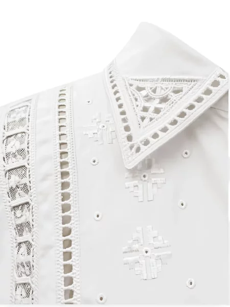 Риза Ermanno Scervino с дантела бяло