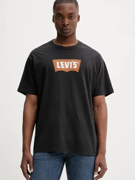 Тениска Levi's с принт черно