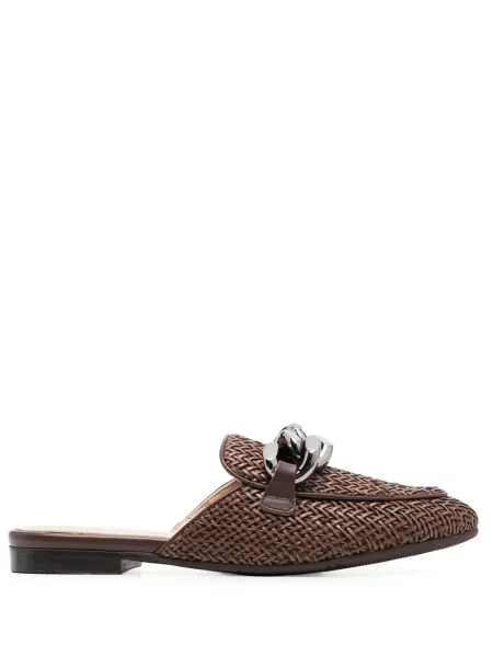 Papuci tip mules Casadei slip-on maro