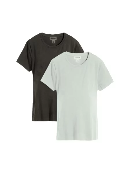 Bonprix Tricou metalic / verde deschis gri