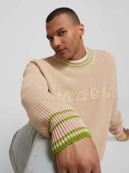 Sweter w dzianinowym wyglądzie Marni