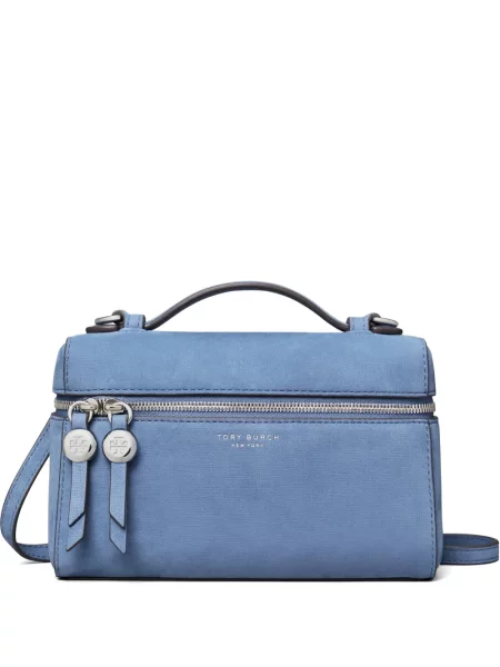 Top Tory Burch din nubuc albastru