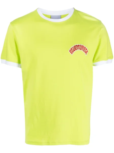 Tricou Bluemarble cu imagine scurt verde