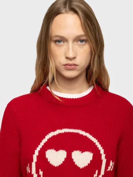 Шерстяной свитер Zadig&voltaire красный