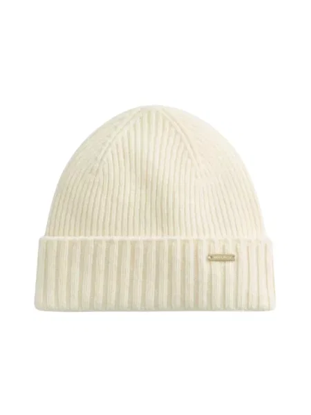 Czapka Woolrich wełniana beżowa