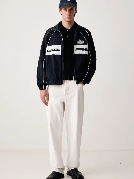 Guess Jeans jachetă scurtă pentru bărbați alb