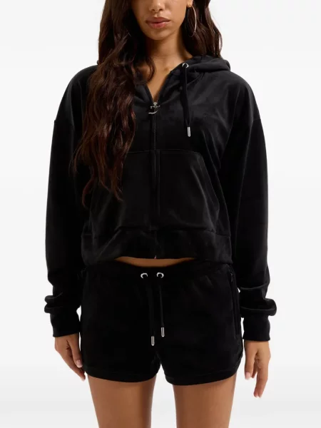 Περικομμένο hoodie Juicy Couture μαύρο