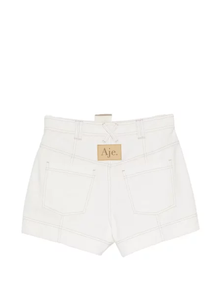 Pantaloni scurți din denim Aje alb