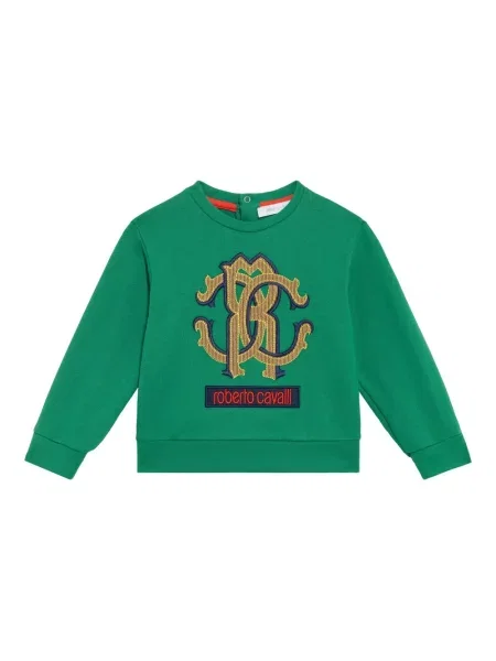 Bluza dziecięca Roberto Cavalli zielona